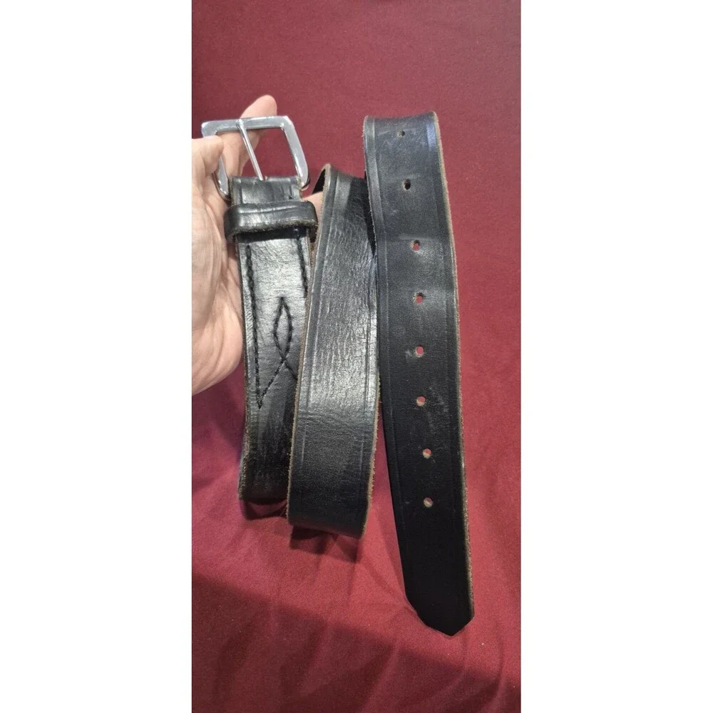 Black Leather Belt  43-53